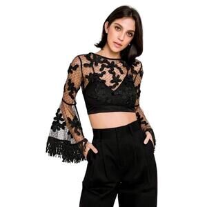 Endless Rose Floral Lace Crop Top Medium